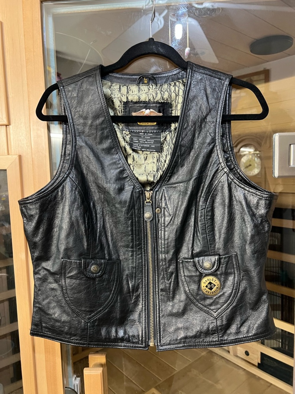 Vintage Harley-Davidson Black Leather Vest women’s Large - Picture 10 of 10